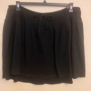 NWOT - No Boundaries Mini Skirt 100% Cotton Women's Black w/Drawstring - Size XL